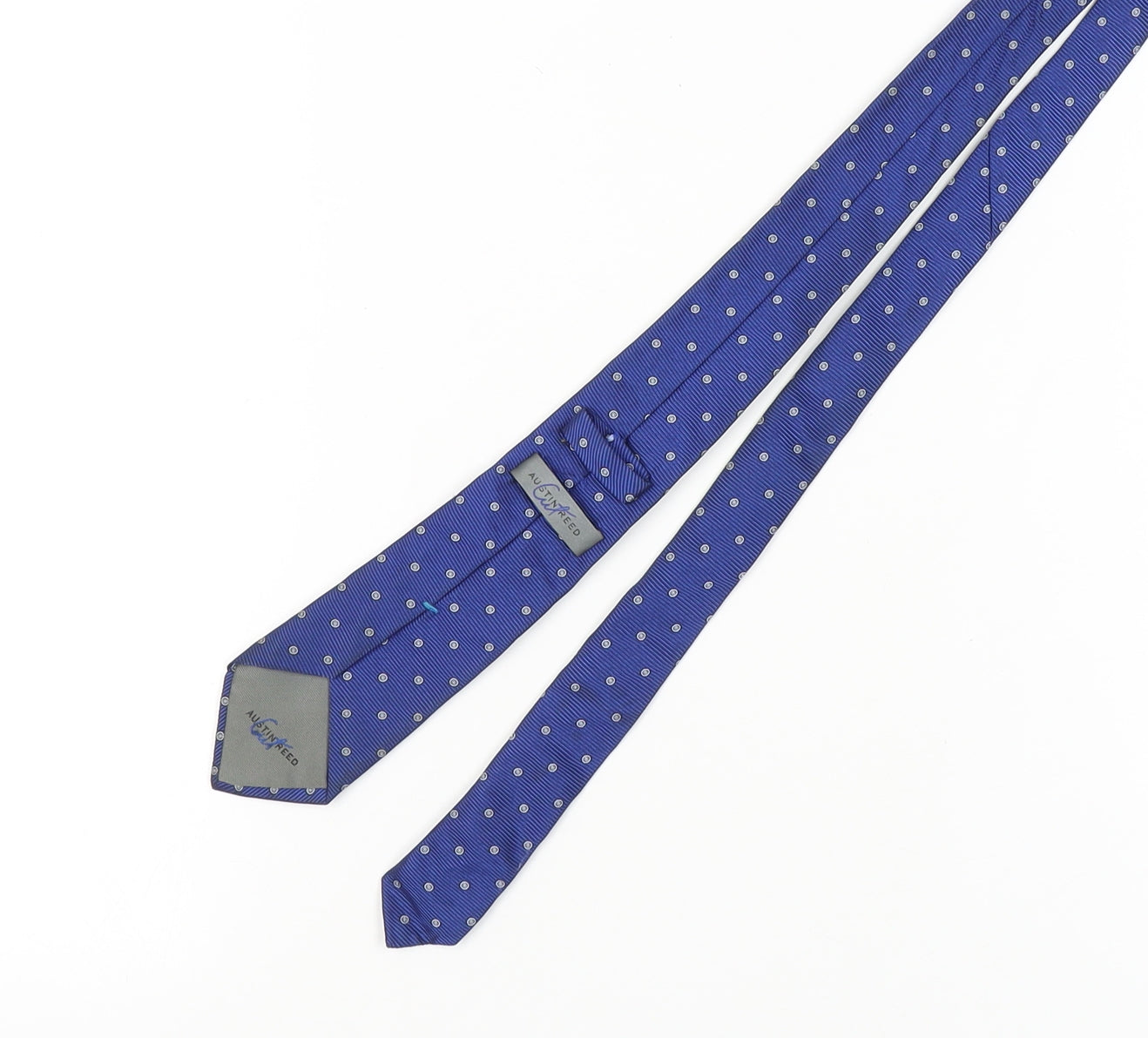 Austin Reed Men's Blue Polka Dot Silk Tie