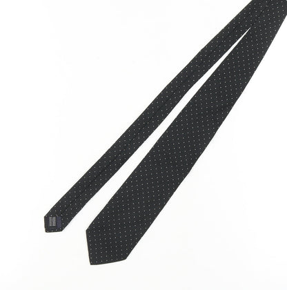 Verugia Como Men's Black Silk Polka Dot Tie