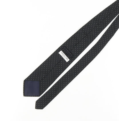 Verugia Como Men's Black Silk Polka Dot Tie