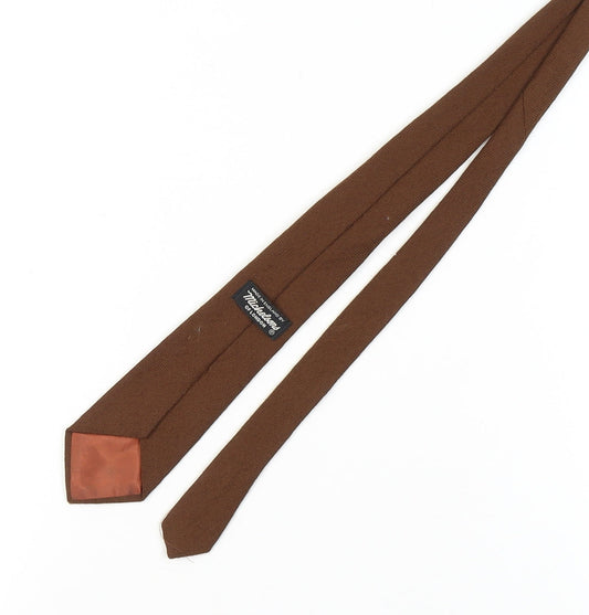 Michelsons Brown Wool Men's Tie - Elegant & Stylish