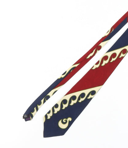 Jean Latour Men's Red Blue Silk Tie