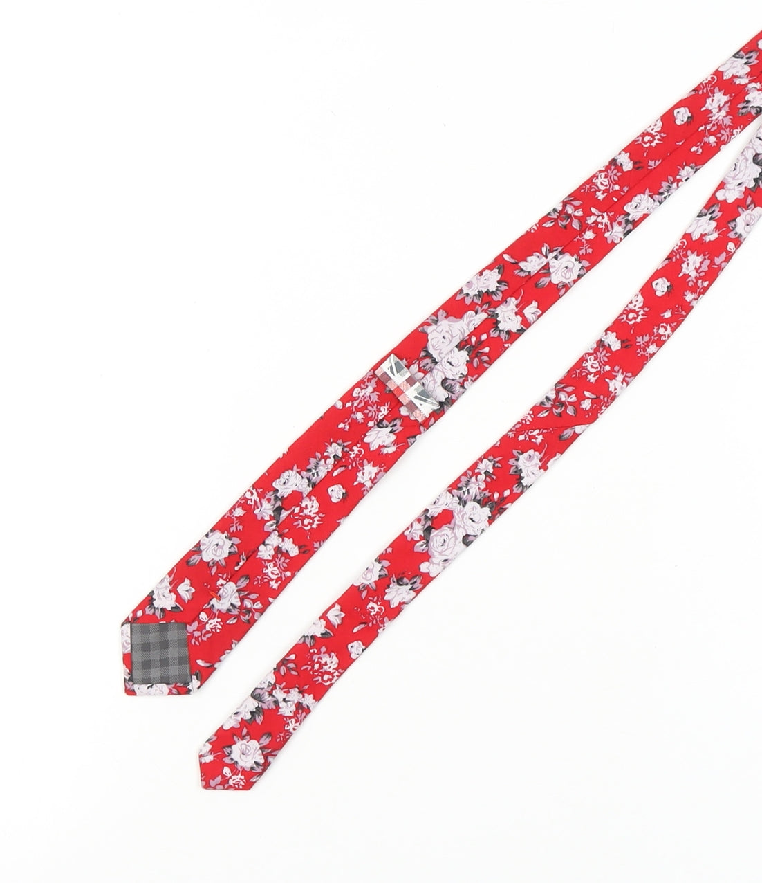 Mens Ben Sherman Red Floral 100% Cotton Slim Tie