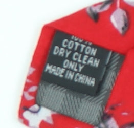 Mens Ben Sherman Red Floral 100% Cotton Slim Tie