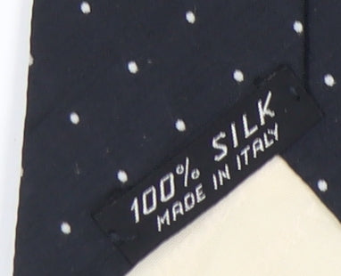 Pierre Cardin Men's Black Silk Polka Dot Designer Tie