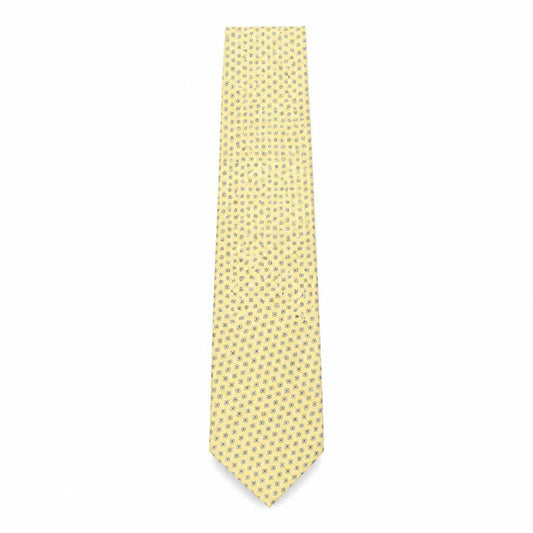 Mens Daniel Hechter Yellow Geometric 100% Silk  Tie