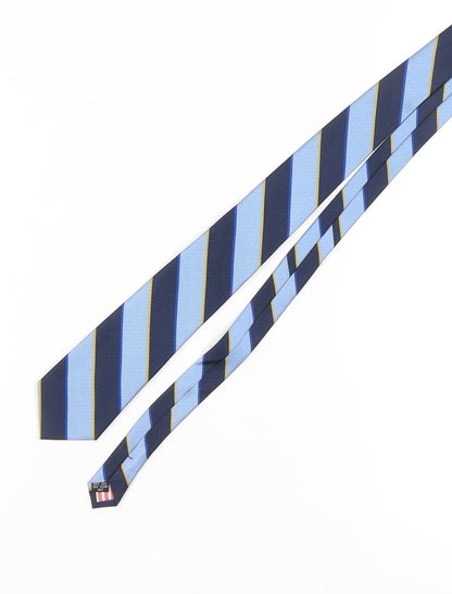 Howick Men's Blue Striped Silk Slim Tie