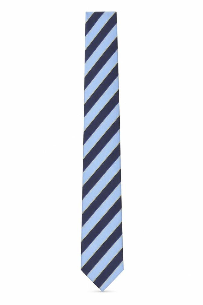Mens Howick Blue Striped 100% Slim Tie