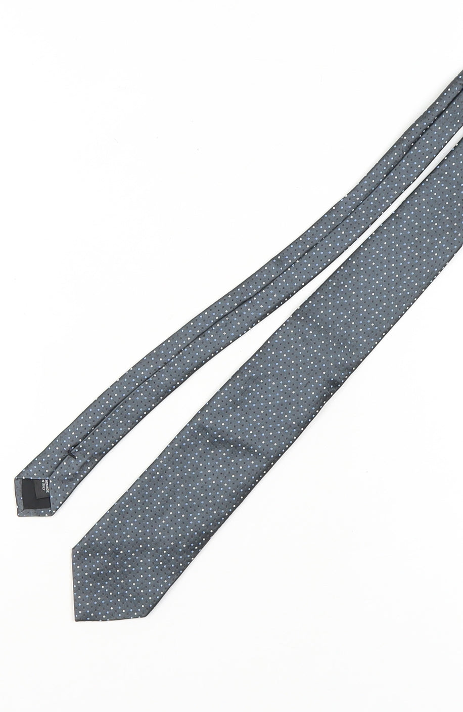 Mens Frank Rostron Blue Polka Dot 100% Silk  Tie