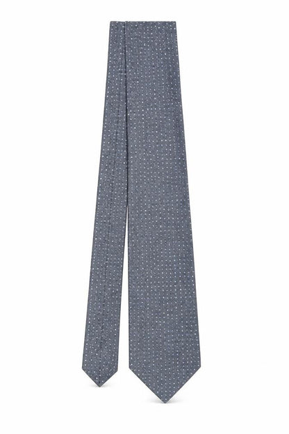 Mens Frank Rostron Blue Polka Dot 100% Silk  Tie