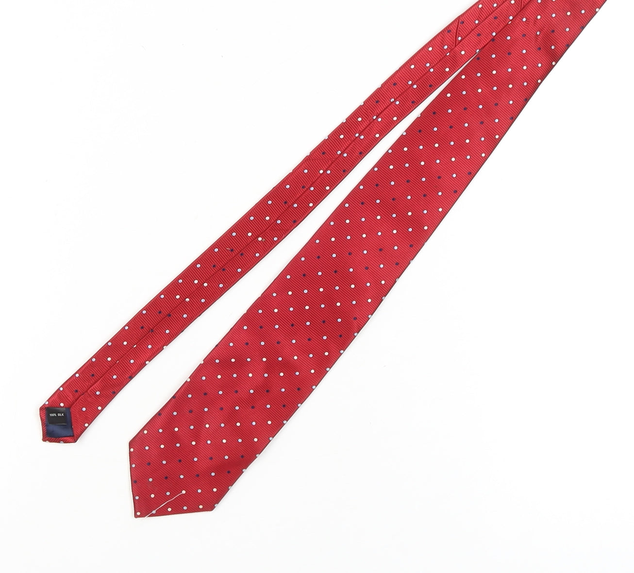 Austin Reed Men's Red Polka Dot Silk Tie