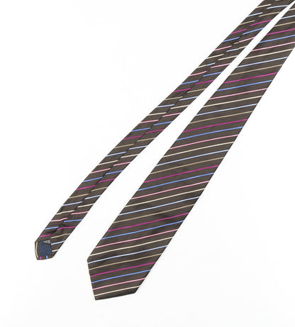 Pierre Cardin Men's Multicoloured Striped Silk Tie - One Size