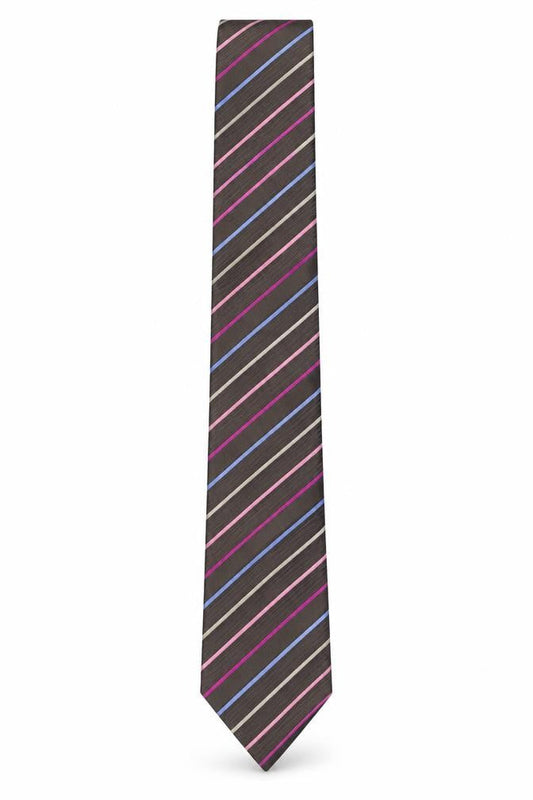 Mens Pierre Cardin Multicoloured Striped 100% Silk  Tie
