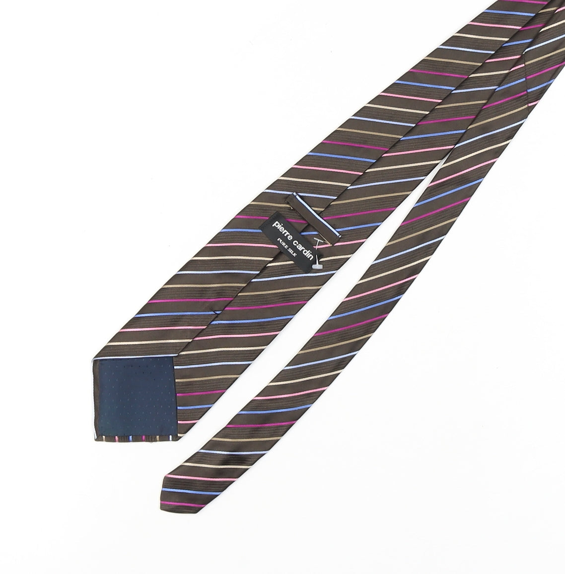 Pierre Cardin Men's Multicoloured Striped Silk Tie - One Size
