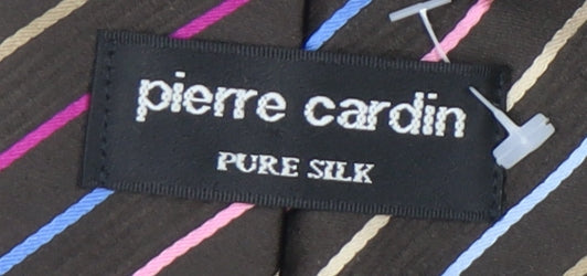Pierre Cardin Men's Multicoloured Striped Silk Tie - One Size
