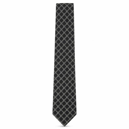 Mens Pierre Cardin Black Plaids & Checks 100% Silk  Tie