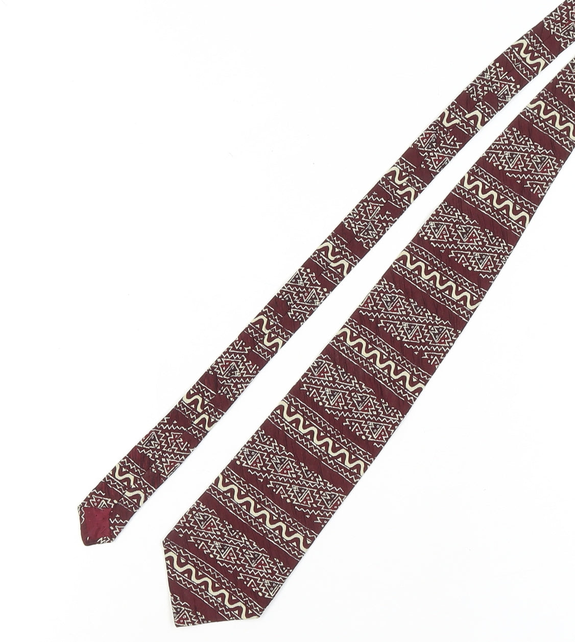Paolo Vincente Red Silk Geometric Men's Tie, One Size