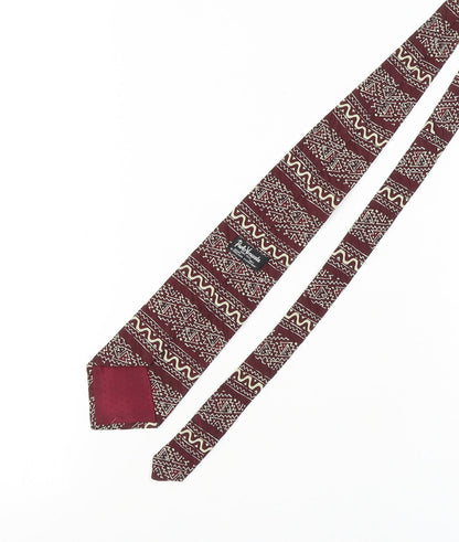 Paolo Vincente Red Silk Geometric Men's Tie, One Size