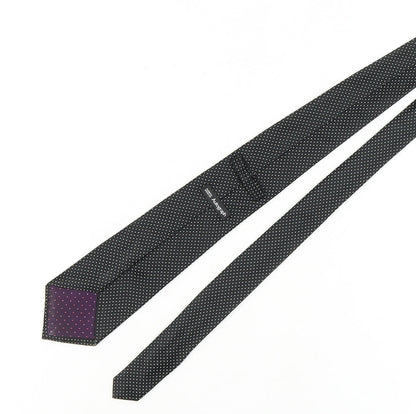 Marks and Spencer Men's Black Polka Dot Silk Tie