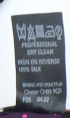 Marks and Spencer Men's Black Polka Dot Silk Tie