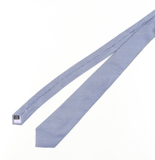 Jeff Banks Men's Blue Geometric Silk Tie