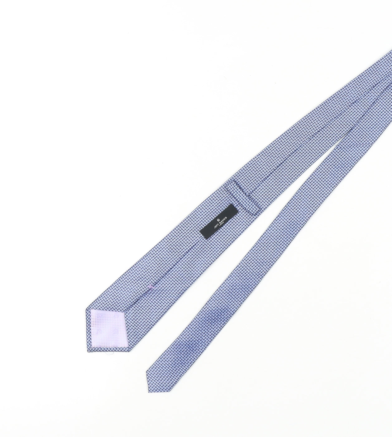 Jeff Banks Men's Blue Geometric Silk Tie