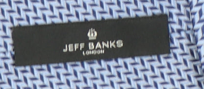 Jeff Banks Men's Blue Geometric Silk Tie