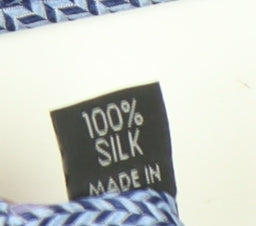 Jeff Banks Men's Blue Geometric Silk Tie