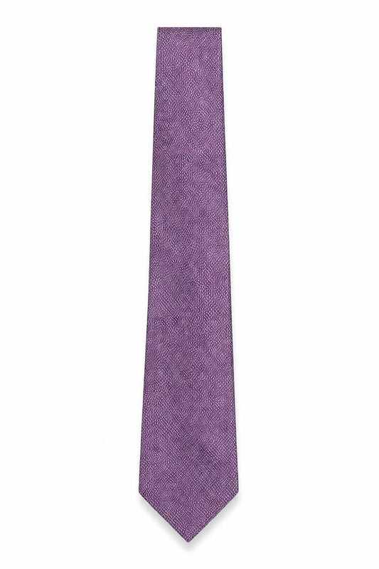 Mens Racing Green Purple Geometric 100% Silk  Tie