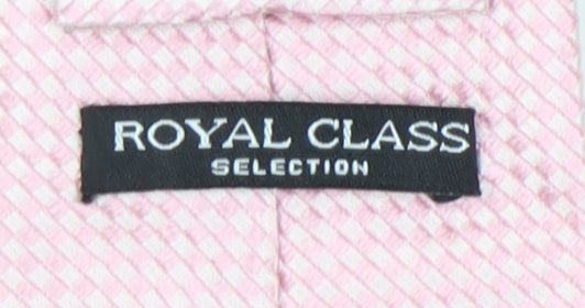Royal Class Men's Pink Silk Striped Tie