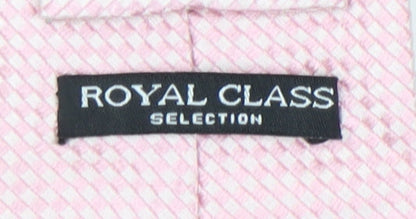 Royal Class Men's Pink Silk Striped Tie