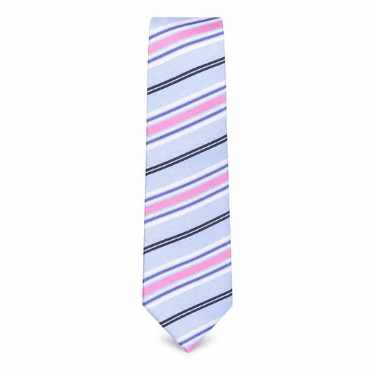 Mens Pierre Cardin Multicoloured Striped 100% Silk Designer Tie