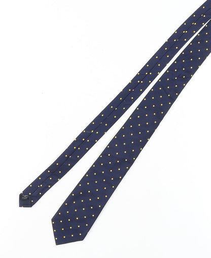 Moss Esq. Men's Blue Polka Dot Silk Tie, One Size