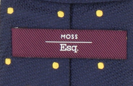 Moss Esq. Men's Blue Polka Dot Silk Tie, One Size