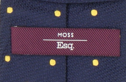 Moss Esq. Men's Blue Polka Dot Silk Tie, One Size