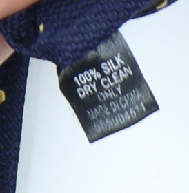 Moss Esq. Men's Blue Polka Dot Silk Tie, One Size