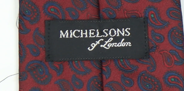 Michelsons of London Men’s Red Paisley Tie