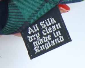 Austin Reed Men's Silk Tartan Tie, Blue Green, One Size