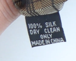 Paul Costelloe Men's Brown Plaid Silk Tie