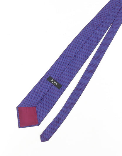 Linea Men's Purple Geometric Silk Tie One Size