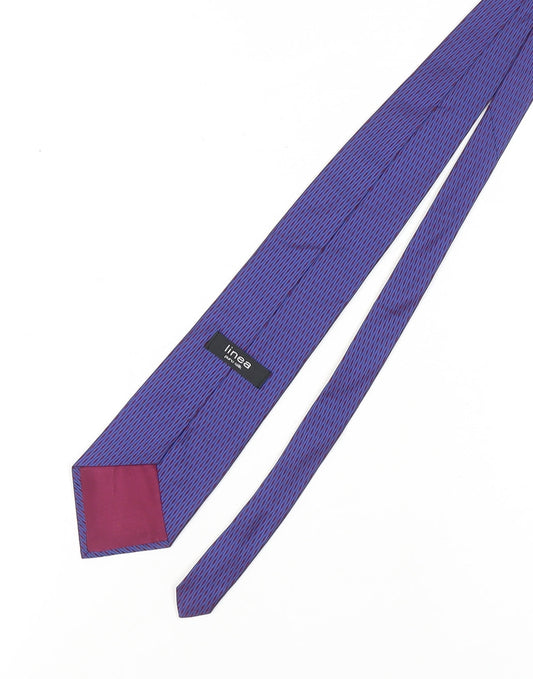 Linea Men's Purple Geometric Silk Tie One Size