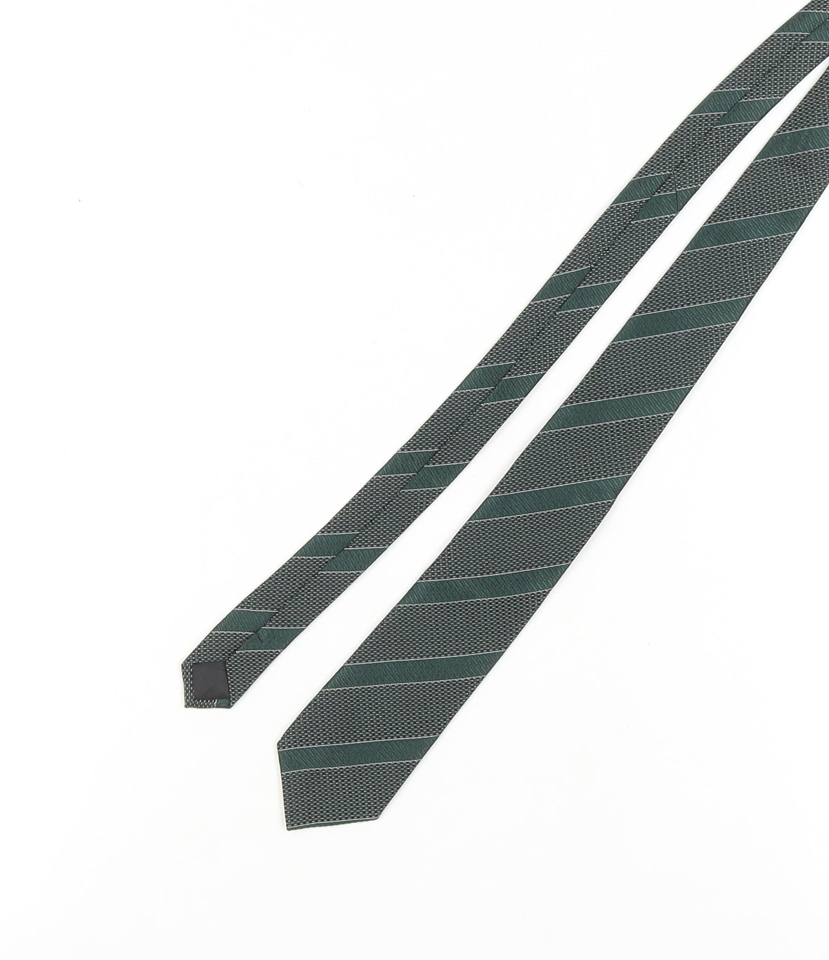 Reiss Men's Green Striped Silk Tie - One Size