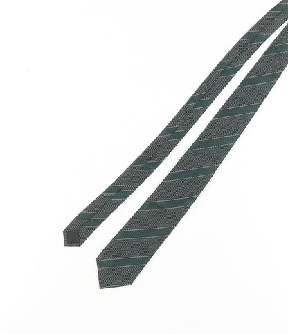 Reiss Men's Green Striped Silk Tie - One Size