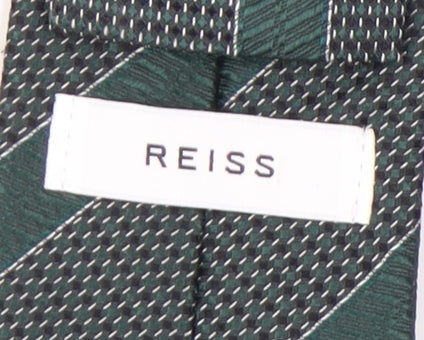 Reiss Men's Green Striped Silk Tie - One Size