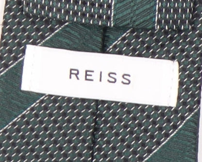 Reiss Men's Green Striped Silk Tie - One Size