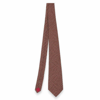Mens Austin Reed Red Geometric 100% Silk  Tie