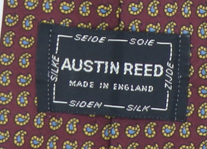 Austin Reed Men's Red Silk Geometric Tie