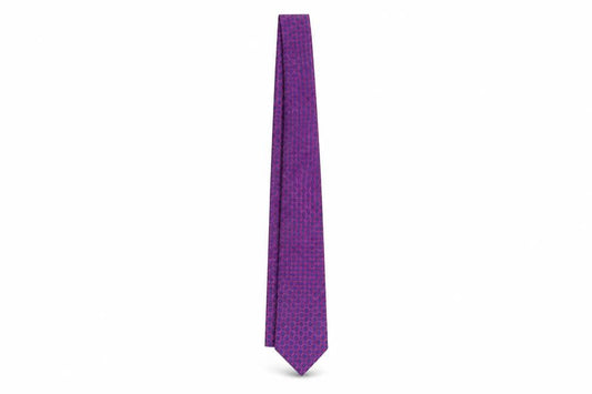 Mens STVDIO Jeff Banks Purple Geometric 100% Silk  Tie