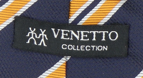 Venetto Collection Men's Blue Striped Tie