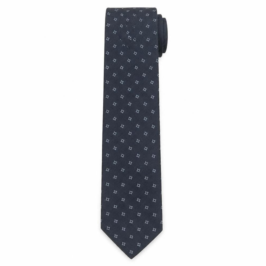 Mens Blazer Blue Geometric 100% Silk  Tie