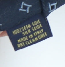 Mens Blazer Blue Geometric 100% Silk  Tie